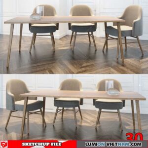 TABLE &CHAIR [SKETCHUP MODEL]