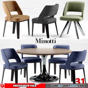 TABLE &CHAIR [SKETCHUP MODEL]