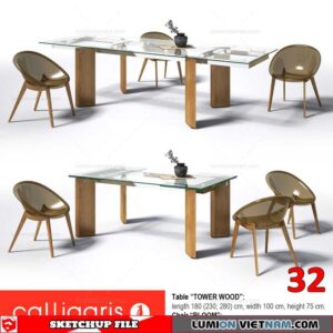 TABLE &CHAIR [SKETCHUP MODEL]