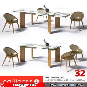 TABLE &CHAIR [SKETCHUP MODEL]