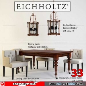 TABLE &CHAIR [SKETCHUP MODEL]