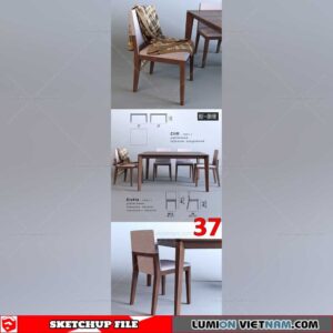 TABLE &CHAIR [SKETCHUP MODEL]