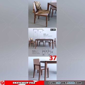 TABLE &CHAIR [SKETCHUP MODEL]