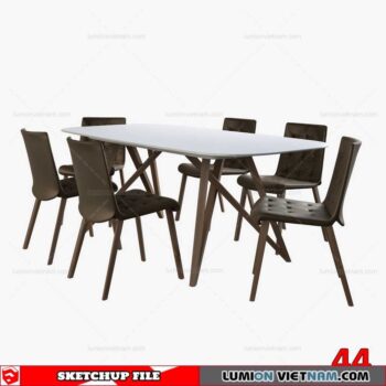 TABLE &CHAIR [SKETCHUP MODEL]