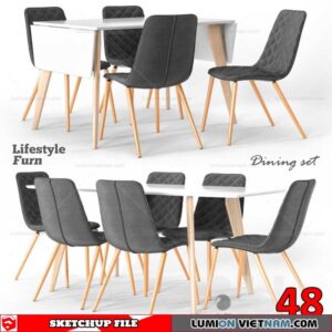 TABLE &CHAIR [SKETCHUP MODEL]