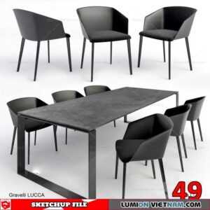 TABLE &CHAIR [SKETCHUP MODEL]