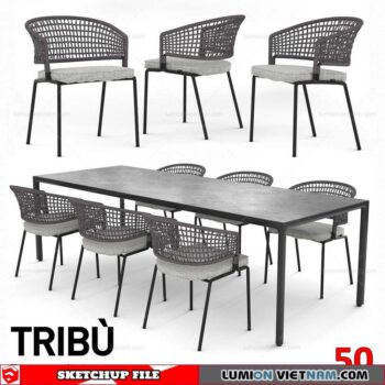 TABLE &CHAIR [SKETCHUP MODEL]