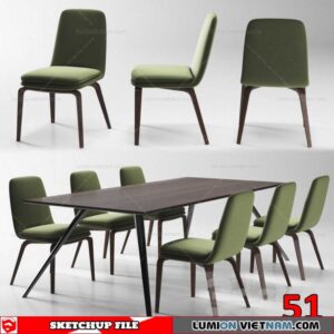 TABLE &CHAIR [SKETCHUP MODEL]