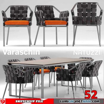 TABLE &CHAIR [SKETCHUP MODEL]