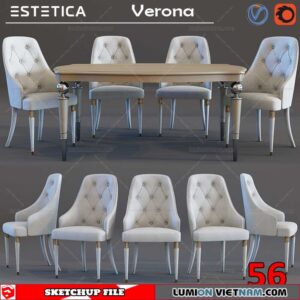 TABLE &CHAIR [SKETCHUP MODEL]
