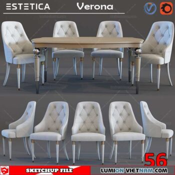 TABLE &CHAIR [SKETCHUP MODEL]