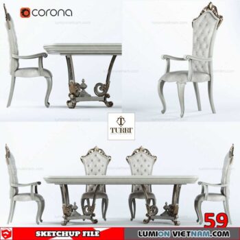 TABLE &CHAIR [SKETCHUP MODEL]