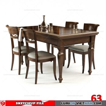 TABLE &CHAIR [SKETCHUP MODEL]