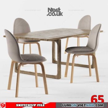 TABLE &CHAIR [SKETCHUP MODEL]