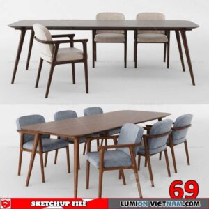 TABLE &CHAIR [SKETCHUP MODEL]