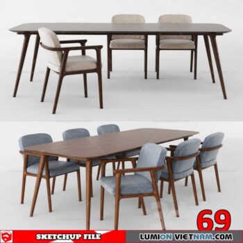 TABLE &CHAIR [SKETCHUP MODEL]