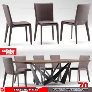 TABLE &CHAIR [SKETCHUP MODEL]