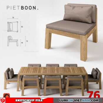 TABLE &CHAIR [SKETCHUP MODEL]