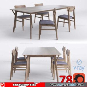 TABLE &CHAIR [SKETCHUP MODEL]