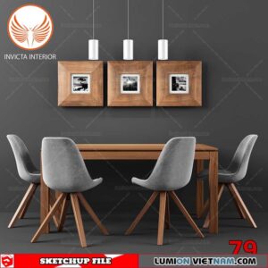 TABLE &CHAIR [SKETCHUP MODEL]