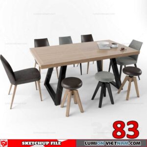 TABLE &CHAIR [SKETCHUP MODEL]