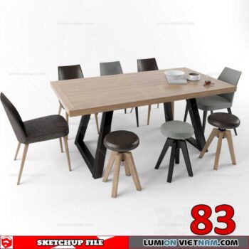TABLE &CHAIR [SKETCHUP MODEL]