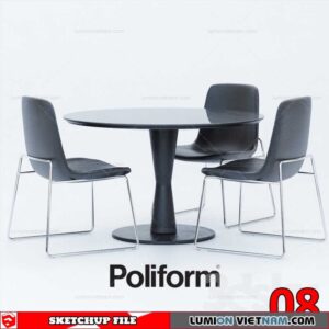 TABLE &CHAIR [SKETCHUP MODEL]