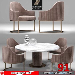 TABLE &CHAIR [SKETCHUP MODEL]