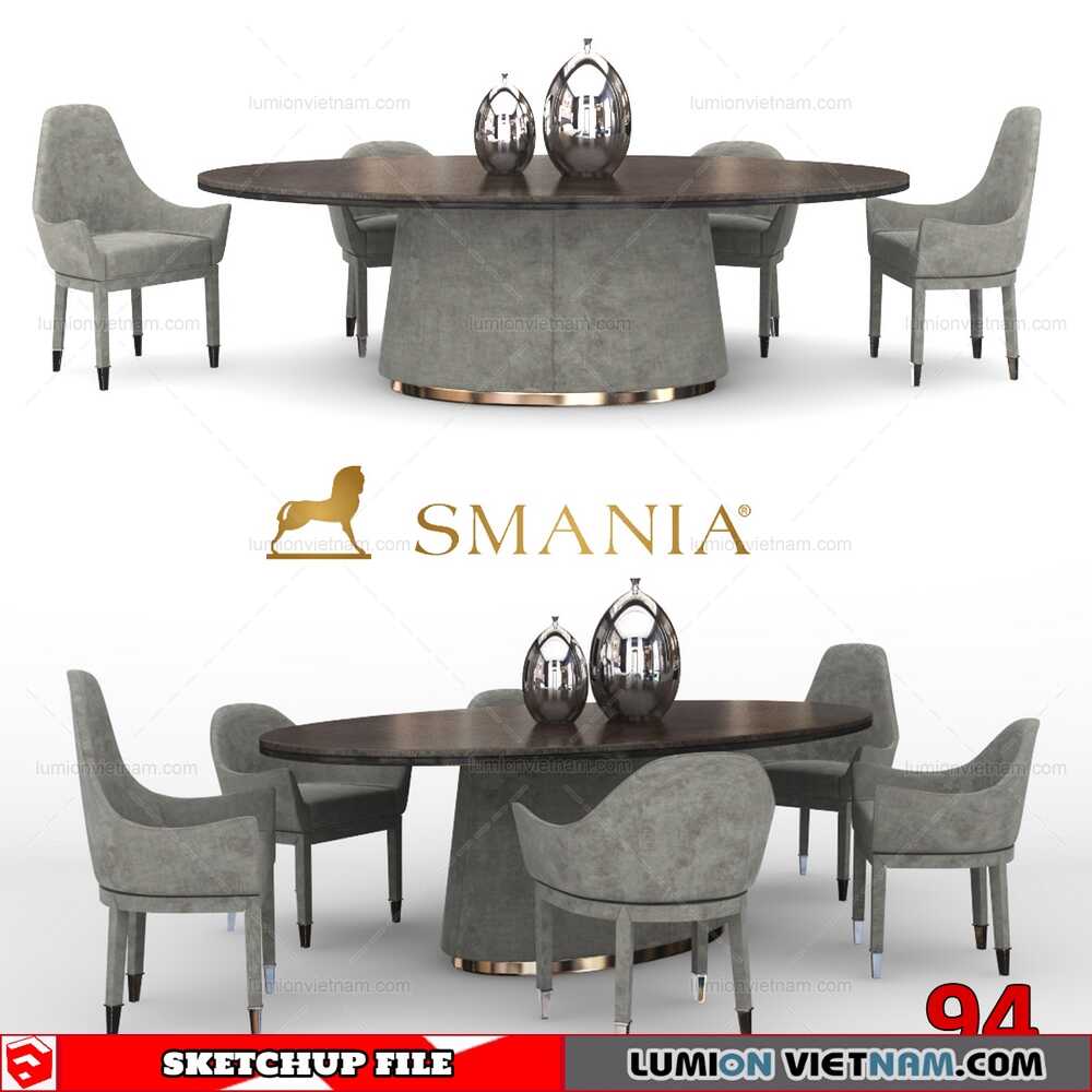 Table-&-Chair-(95) Sketchup Models