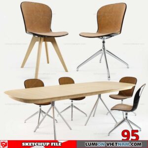 TABLE &CHAIR [SKETCHUP MODEL]