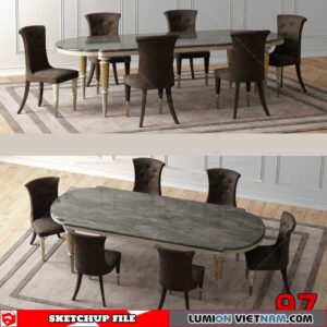 TABLE &CHAIR [SKETCHUP MODEL]
