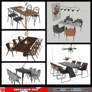 Dining Table - Sketchup Models By Trong Thanh