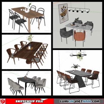 Dining Table - Sketchup Models By Trong Thanh