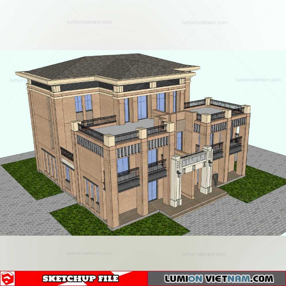 08-Sketchup-Exterior-Model-Sketchup-Models