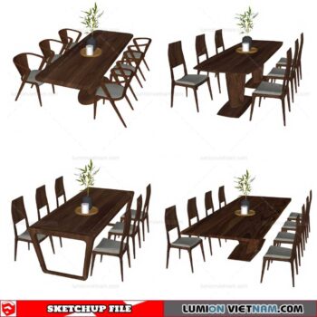 Dining Table - Sketchup Models By Trong Thanh