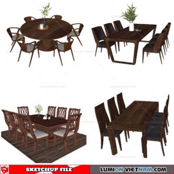 Dining Table - Sketchup Models By Trong Thanh