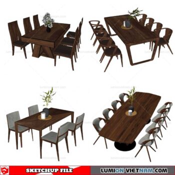 Dining Table - Sketchup Models By Trong Thanh