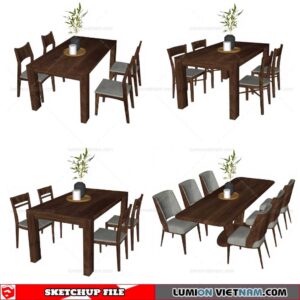 Dining Table - Sketchup Models By Trong Thanh