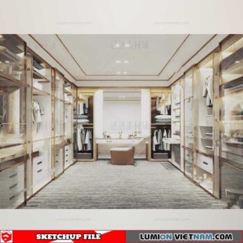 Wardrobe - Sketchup Models By Cuong Covua