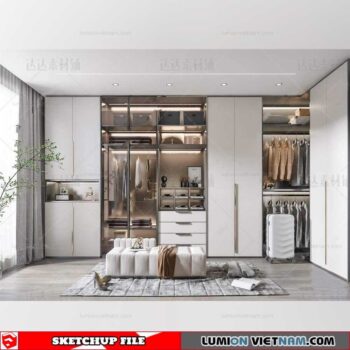 Wardrobe - Sketchup Models By Cuong Covua