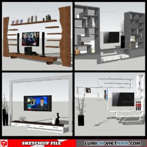 Wall Unit - Sketchup Models By NhaTay