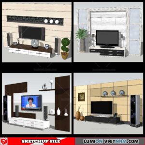 Wall Unit - Sketchup Models By NhaTay