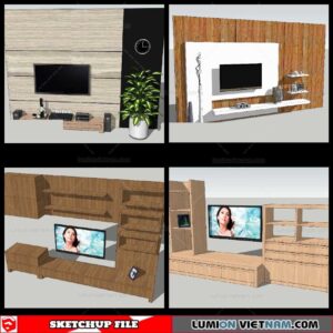 Wall Unit - Sketchup Models By NhaTay