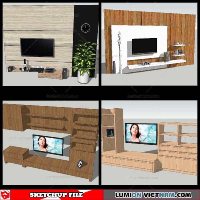 Wall Unit - Sketchup Models By NhaTay