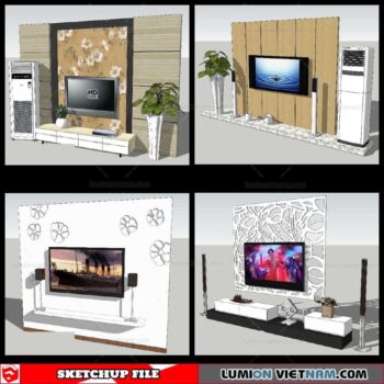 Wall Unit - Sketchup Models By NhaTay