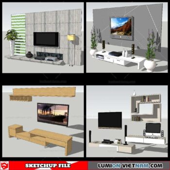 Wall Unit - Sketchup Models By NhaTay