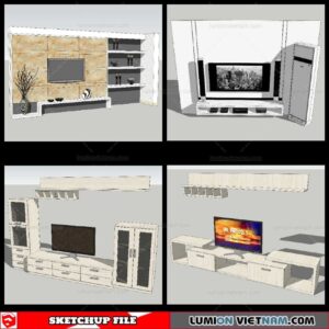 Wall Unit - Sketchup Models By NhaTay