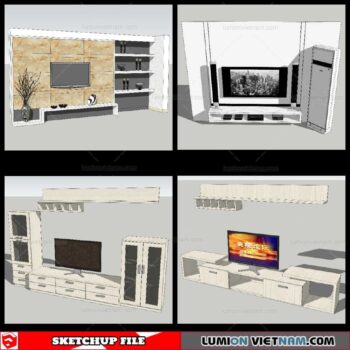 Wall Unit - Sketchup Models By NhaTay