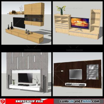 Wall Unit - Sketchup Models By NhaTay