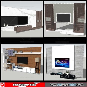 Wall Unit - Sketchup Models By NhaTay